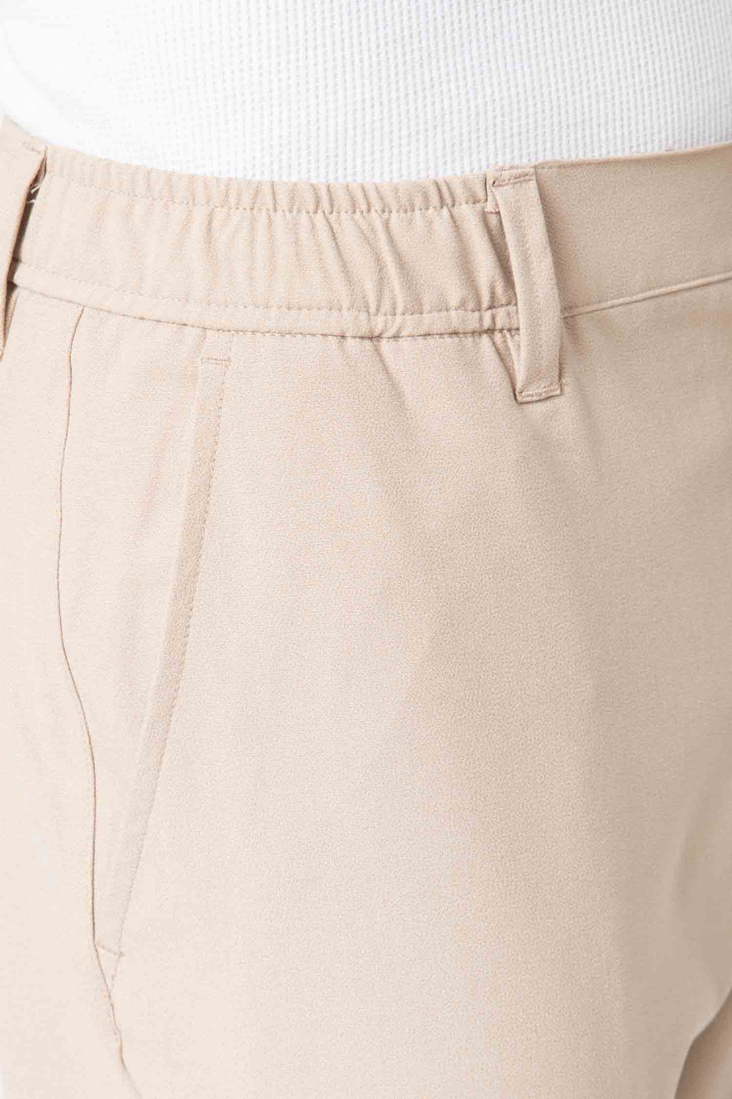 Pantalón chino beige de diseño español para hombre con cintura elástica Celopman