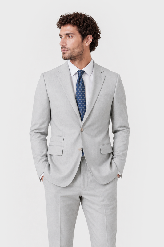 Americana de traje para hombre de diseño español en lino y algodón Celopman