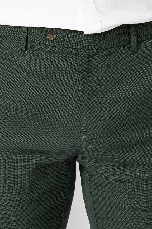 Pantalón de traje verde para hombre con forro interior