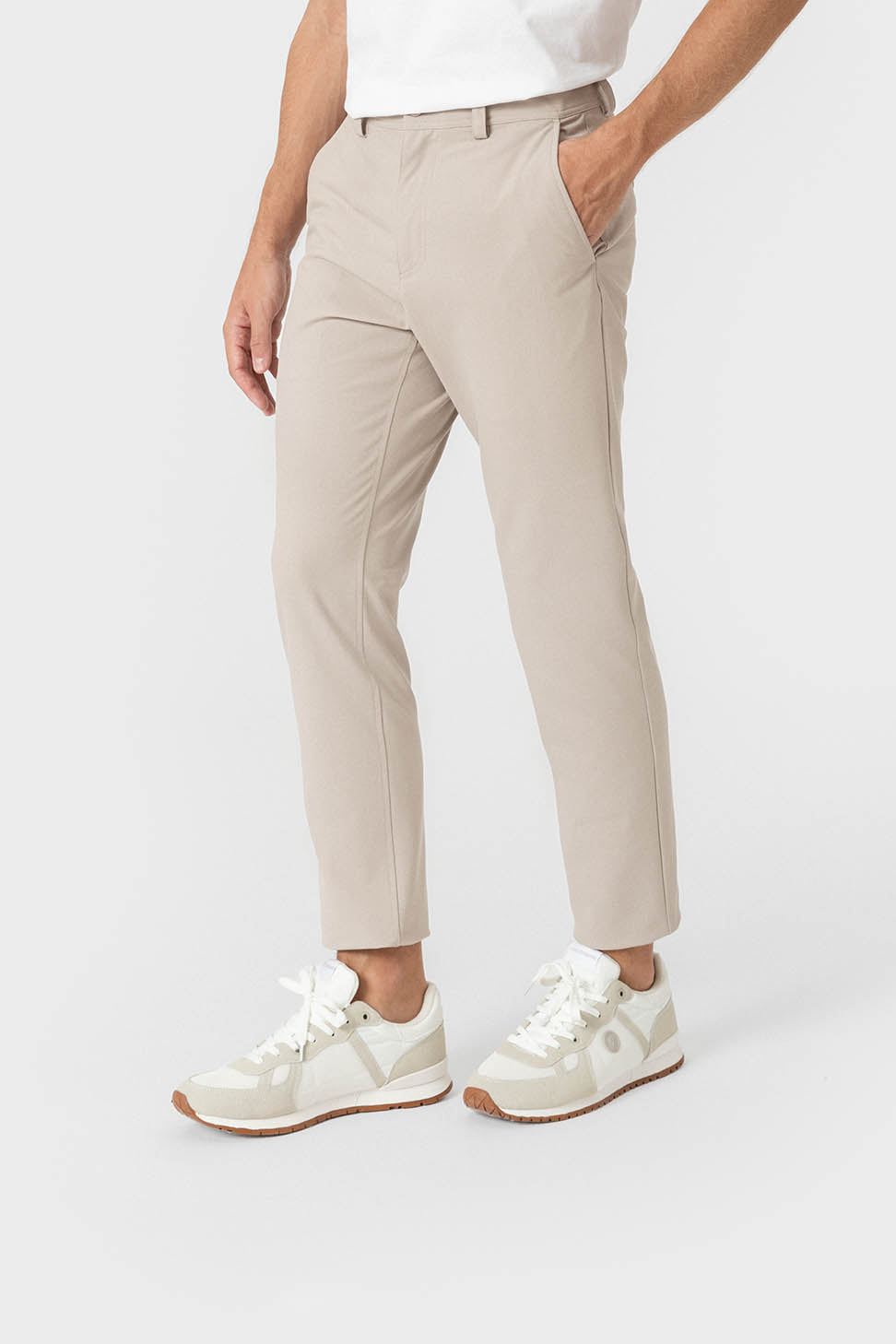 Pantalón de vestir beige para hombre de corte regular