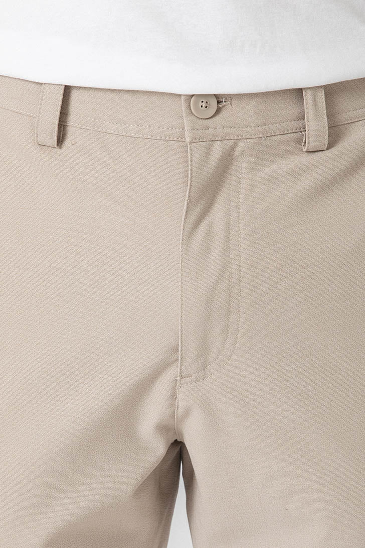 Pantalón de vestir beige para hombre de corte regular