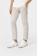 Pantalón chino cargo gris slim con pinzas para hombre