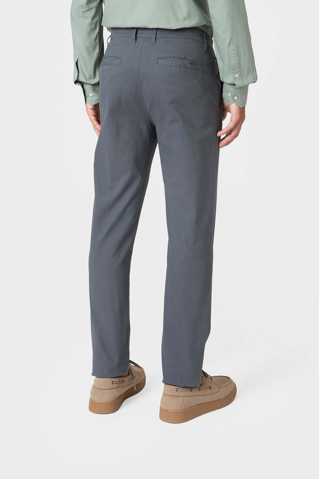 Pantalón chino slim azul marino de hombre en algodón con elastano