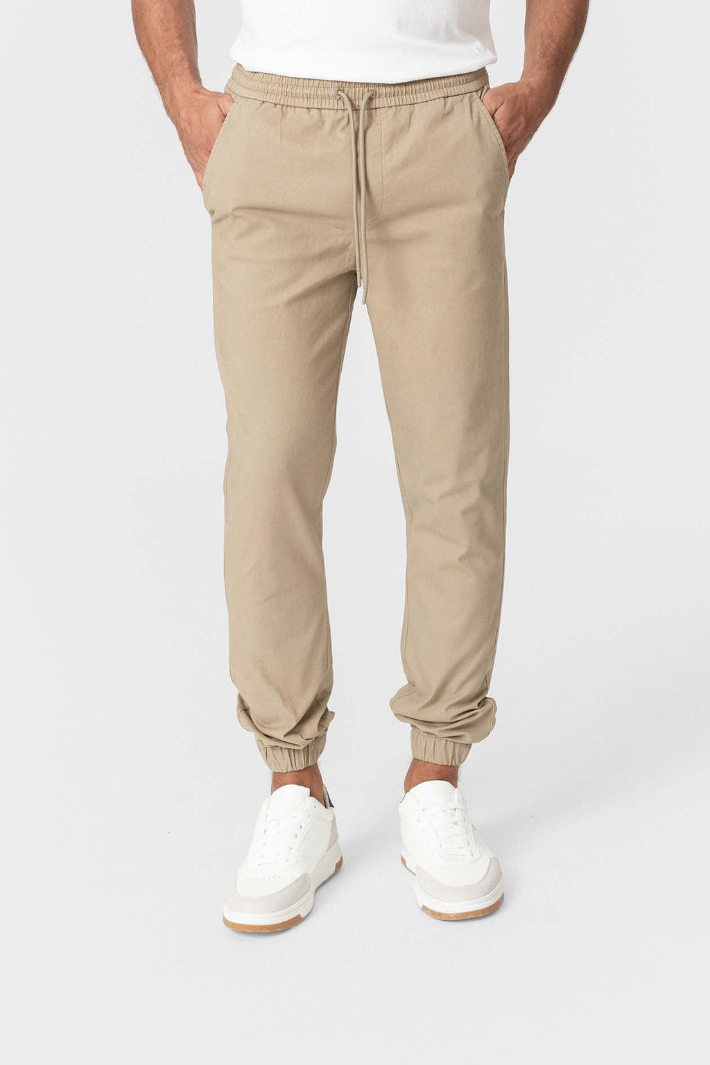 Pantalón Jogger Camel para Hombre con Cintura Ajustable