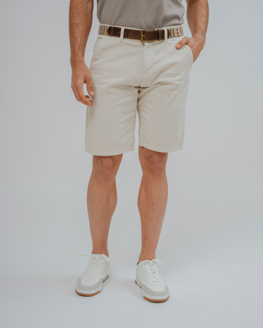 Bermuda tipo chino beige para hombre