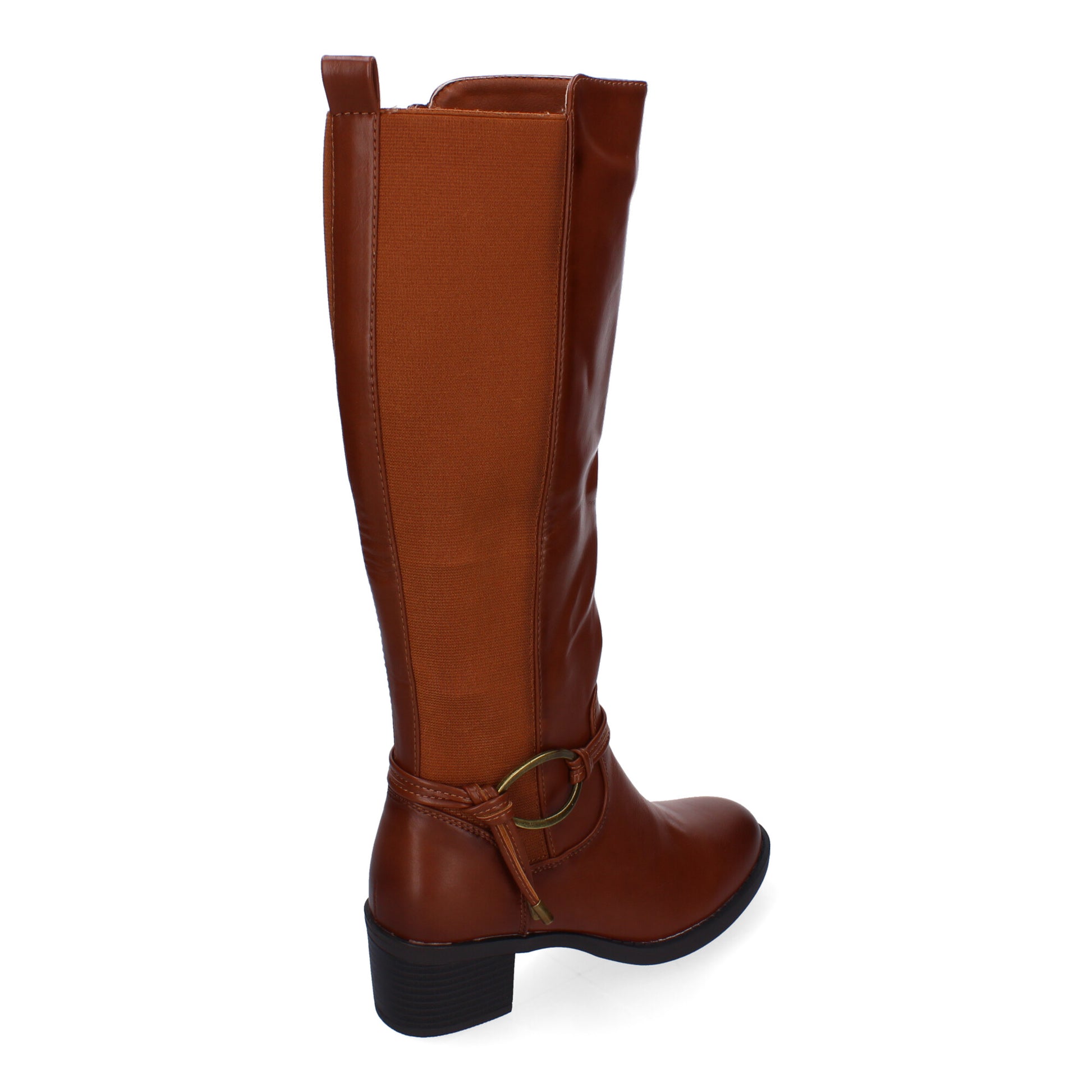 Botas tacón camel con hebilla