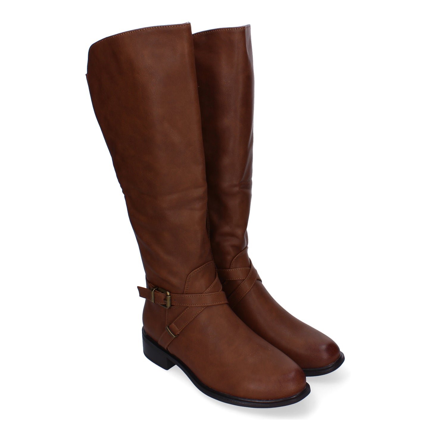 Botas kaki para mujer con hebilla