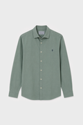 Camisa de algodón de hombre con efecto vintage y corte regular fit