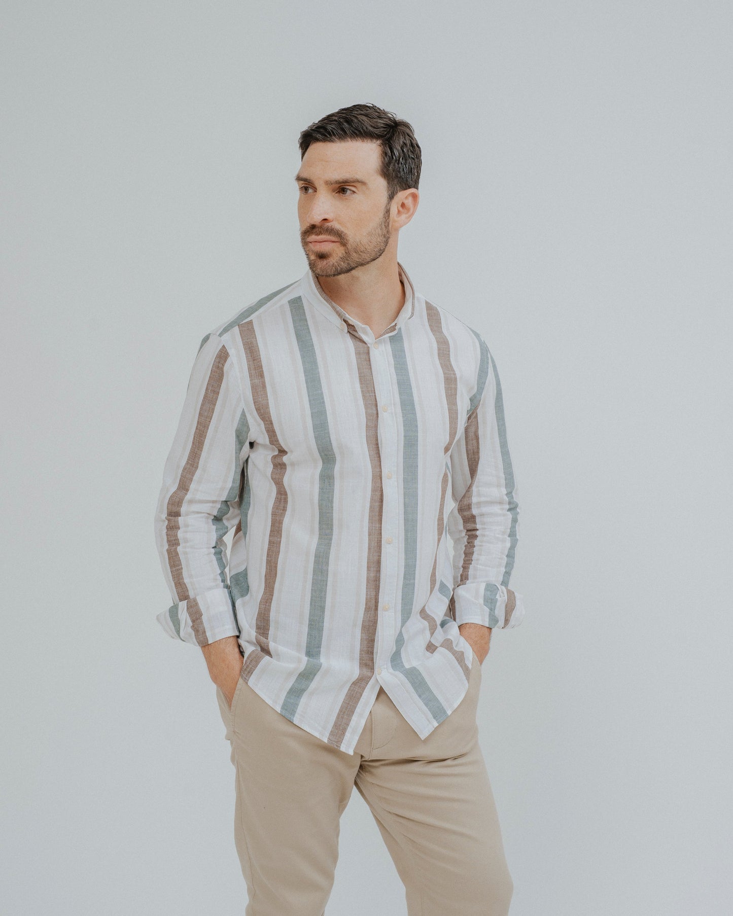 CAMISA LINO RAYAS
