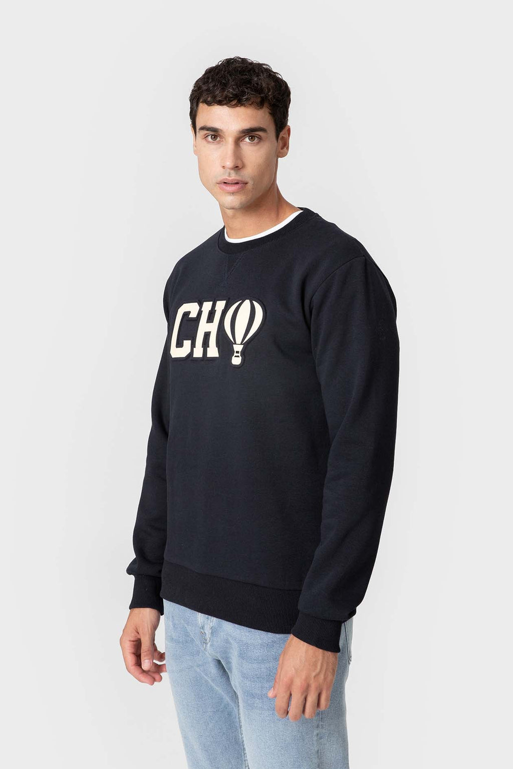 Sudadera de Hombre con Estampado de Globo y Letras