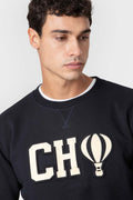 Sudadera de Hombre con Estampado de Globo y Letras
