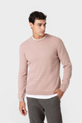 Jersey Rosa de Punto con Nudos para Hombre en Algodón