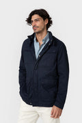 Chaqueta sahariana de algodón con cintura ajustable para hombre