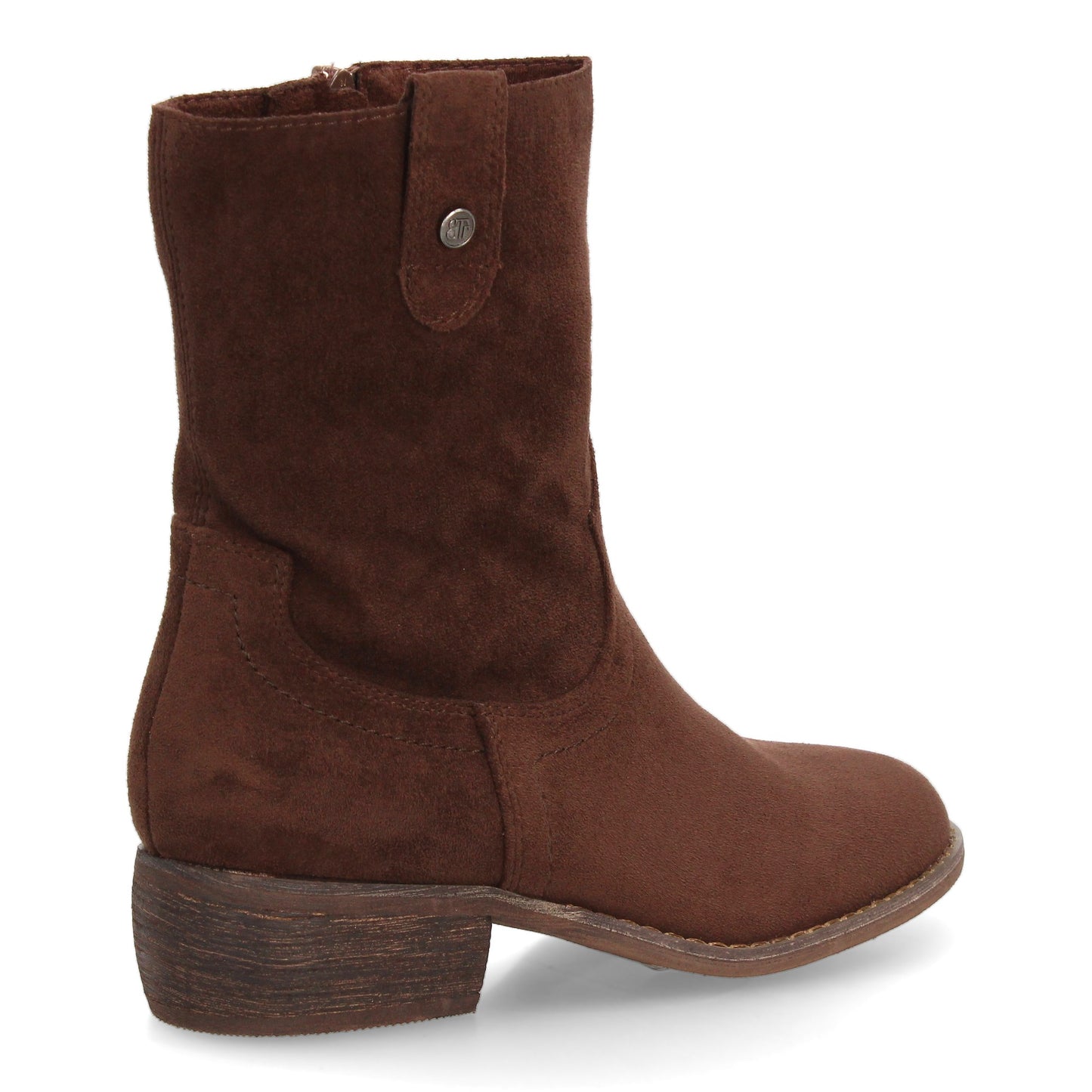 Botín de Tacón Café para Mujer - Cómodo con Punta Redonda