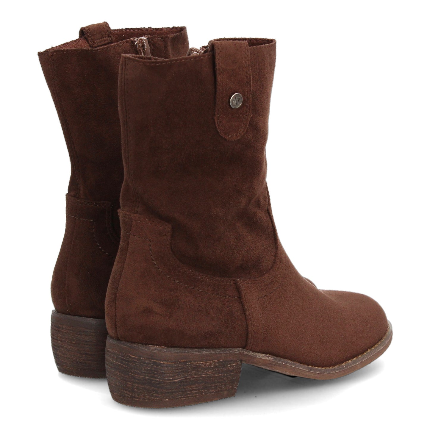 Botín de Tacón Café para Mujer - Cómodo con Punta Redonda