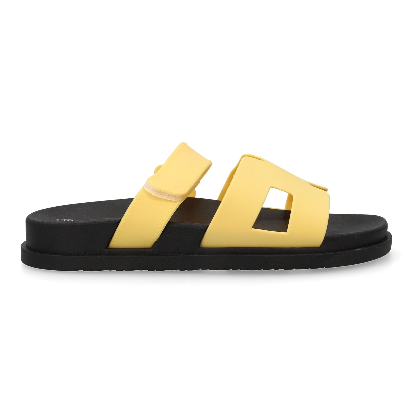 Chanclas Amarillas Mujer Elegantes con Adorno y Velcro