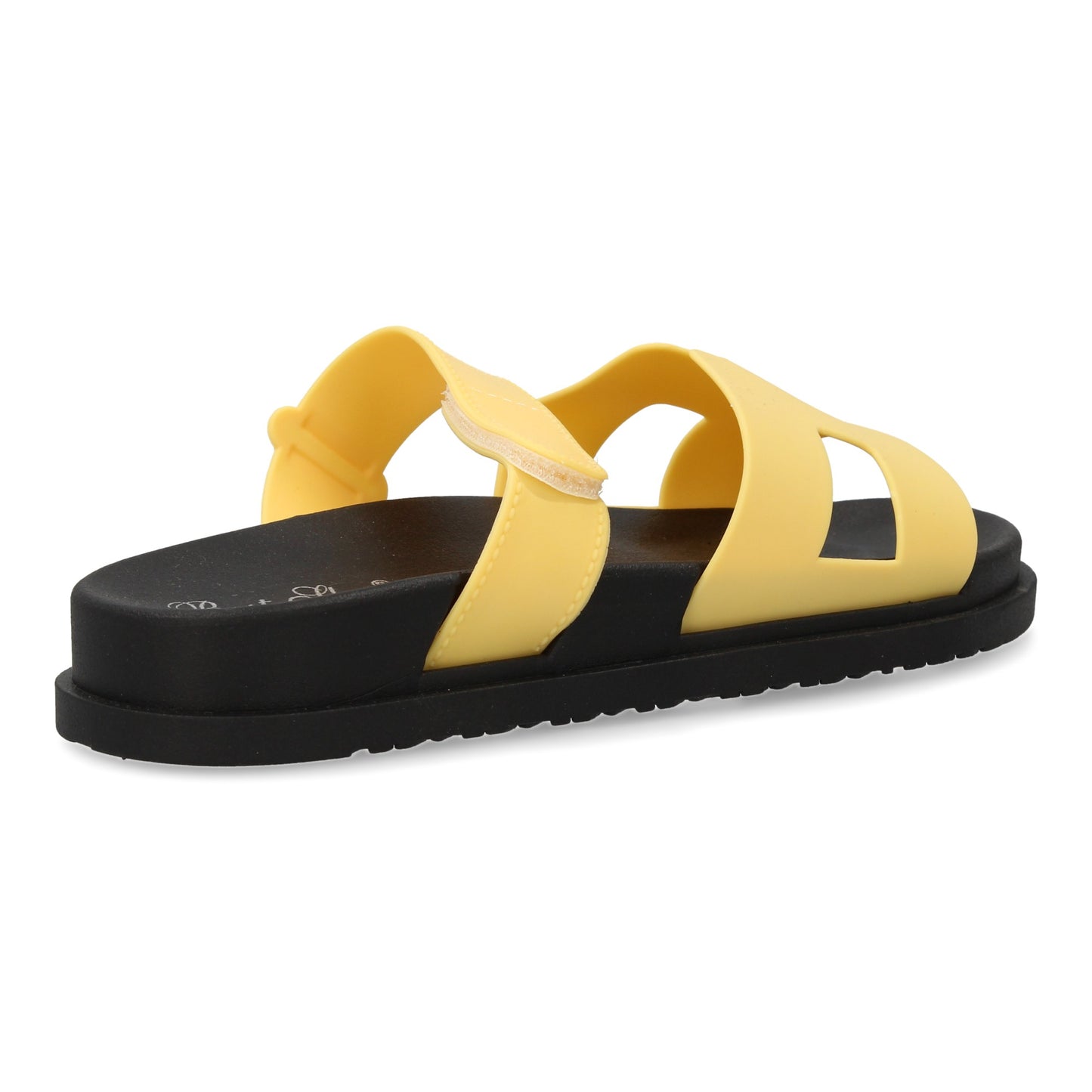 Chanclas Amarillas Mujer Elegantes con Adorno y Velcro