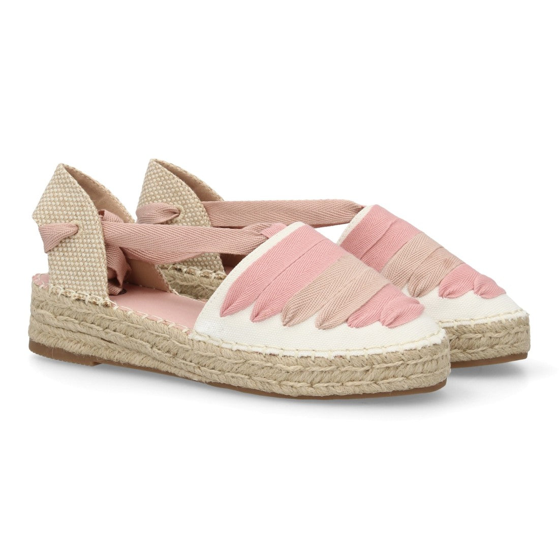 Alpargata rosa de inspiración mediterránea con yute