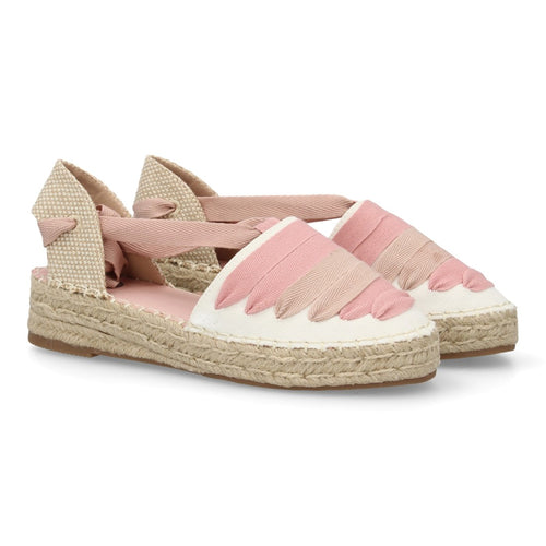 Alpargata rosa de inspiración mediterránea con yute