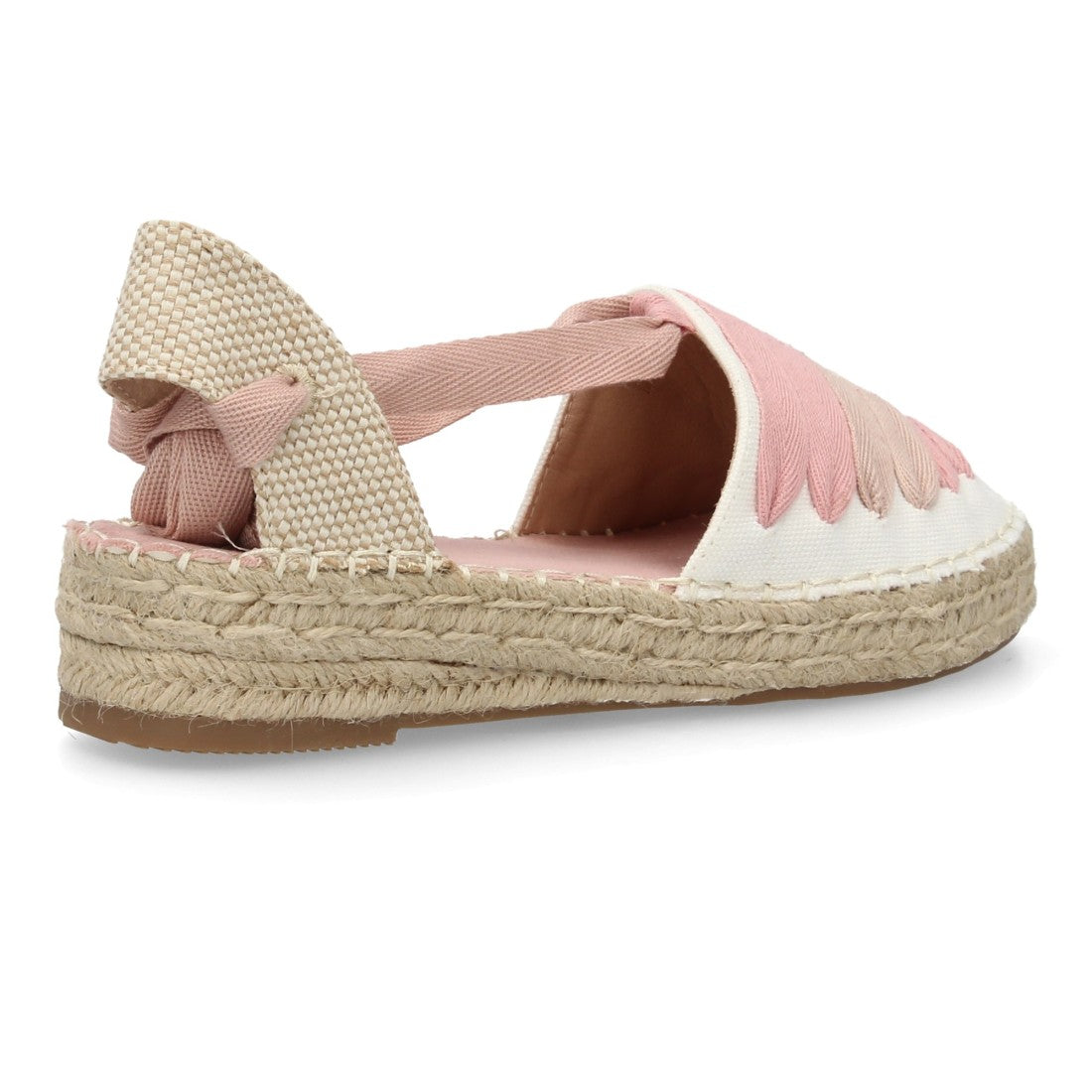 Alpargata rosa de inspiración mediterránea con yute