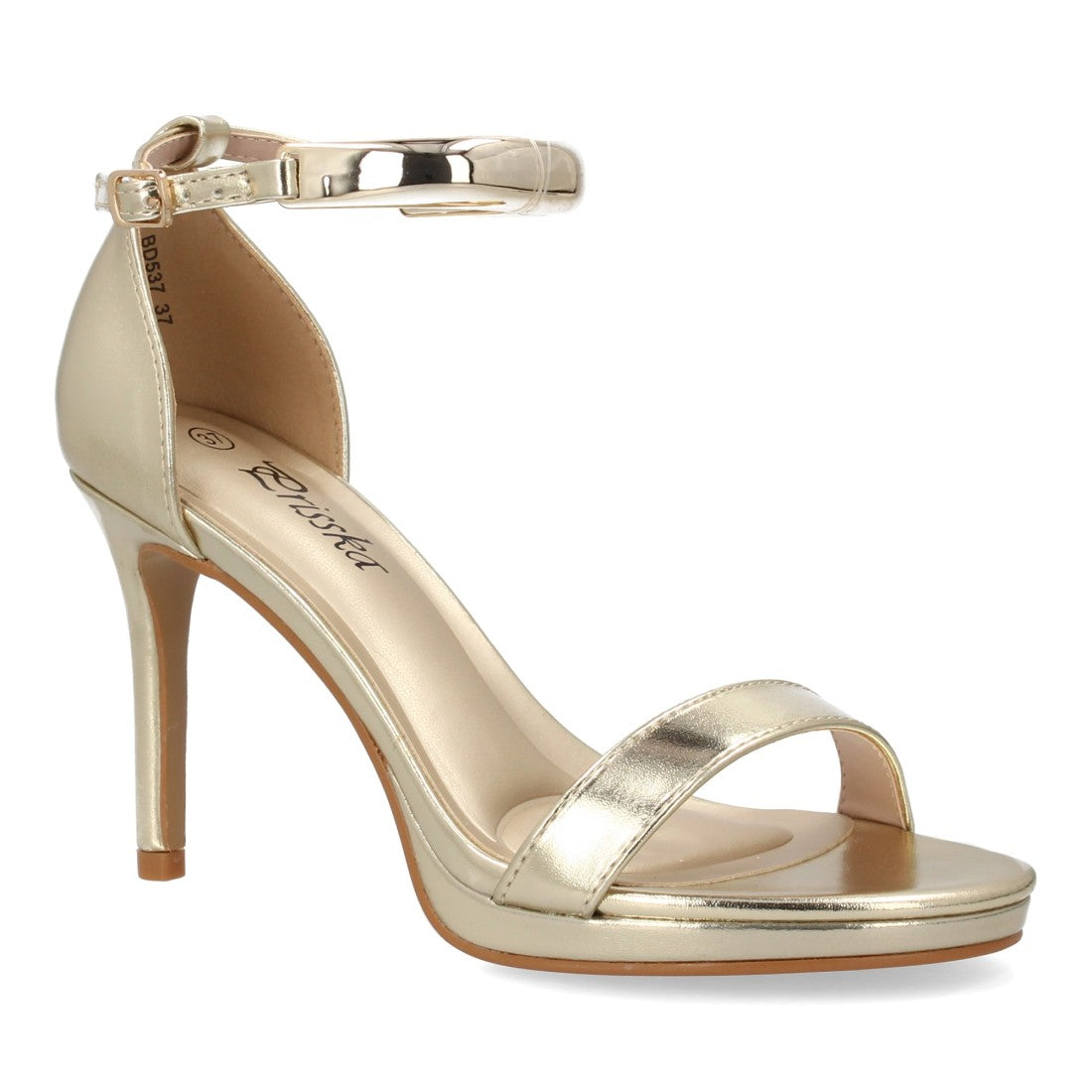sandalia tacon oro mujer fiesta lujo