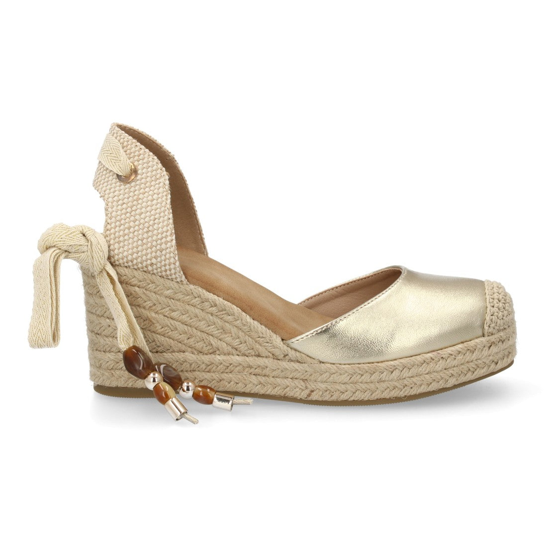 alpargata valenciana oro cuerdas mujer
