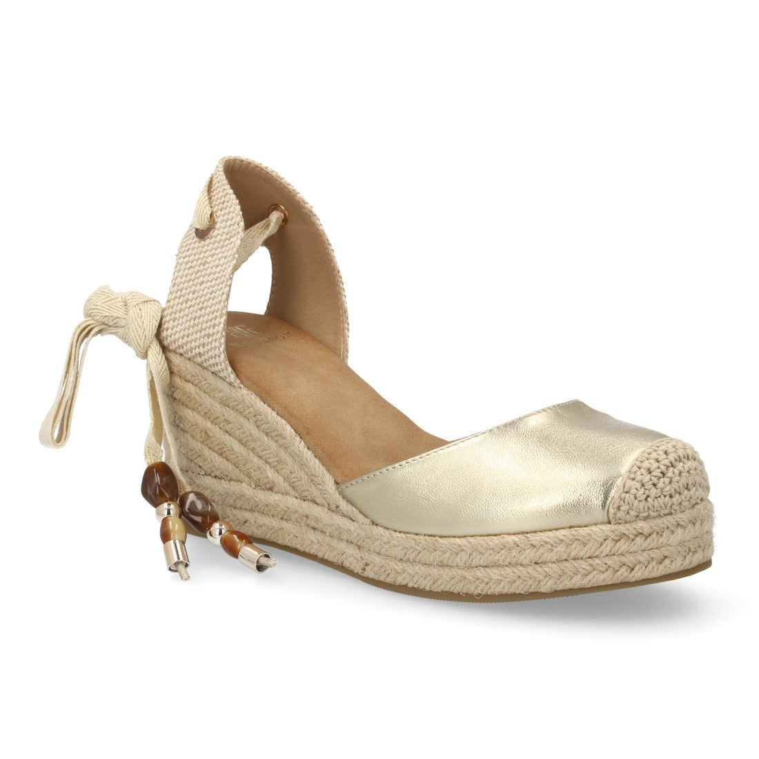 alpargata valenciana oro cuerdas mujer