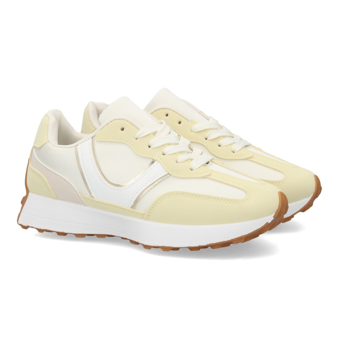 zapatilla deportiva amarilla mujer moderna