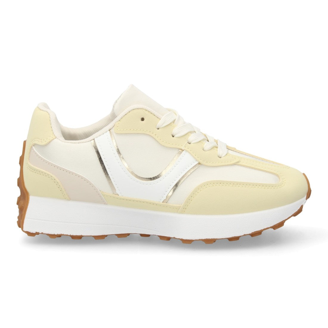 zapatilla deportiva amarilla mujer moderna
