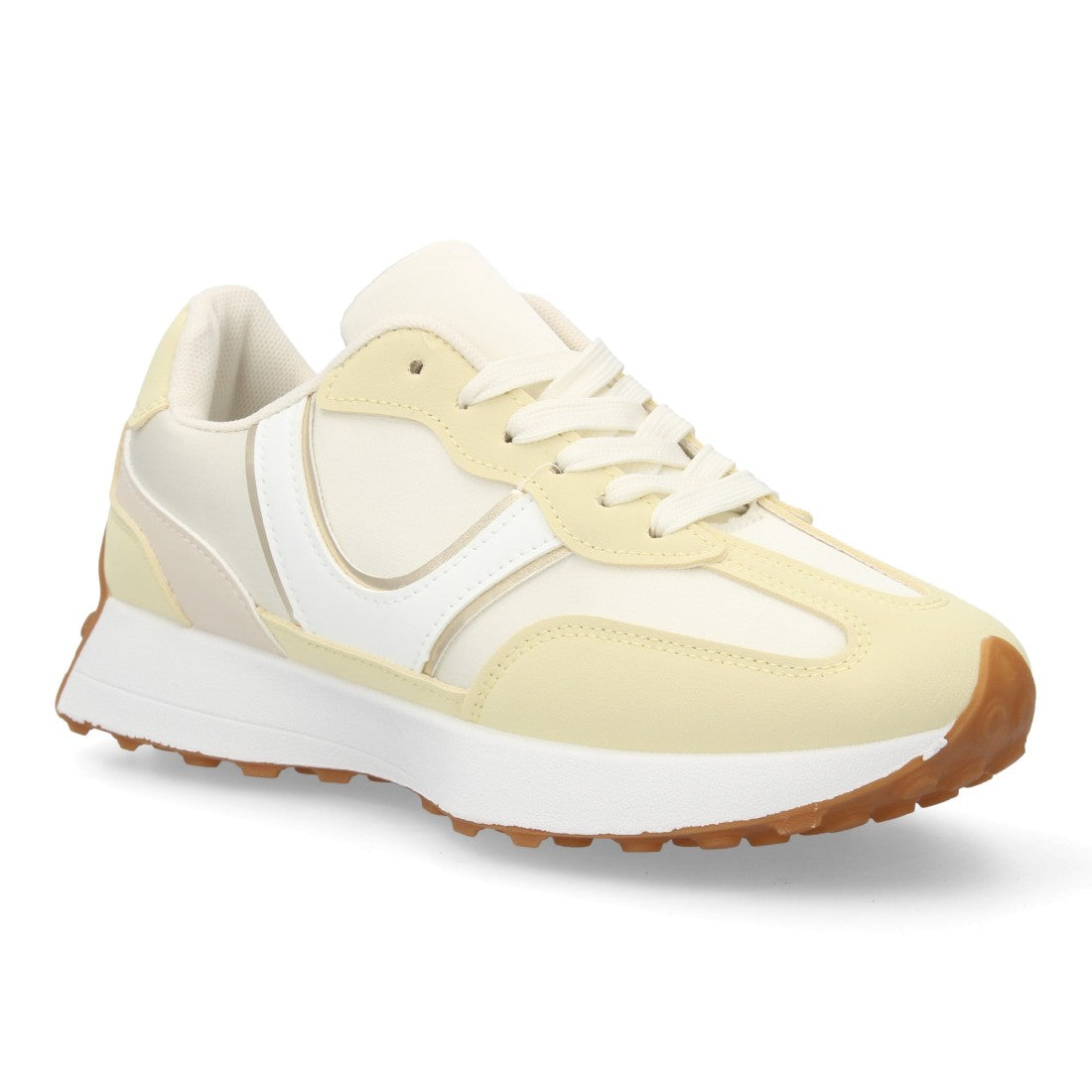 zapatilla deportiva amarilla mujer moderna