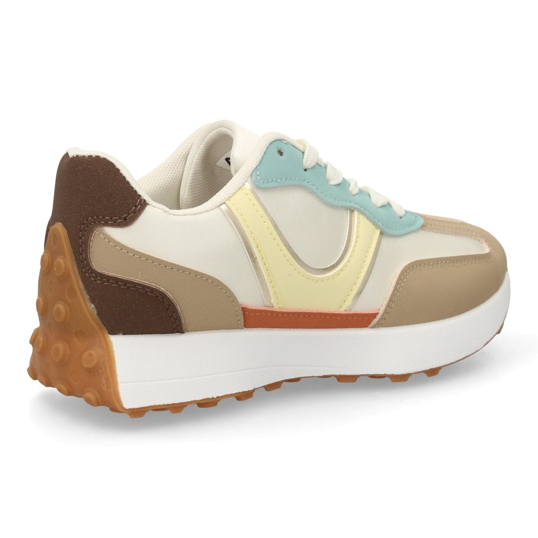 zapatilla deportiva kaki mujer multitextura