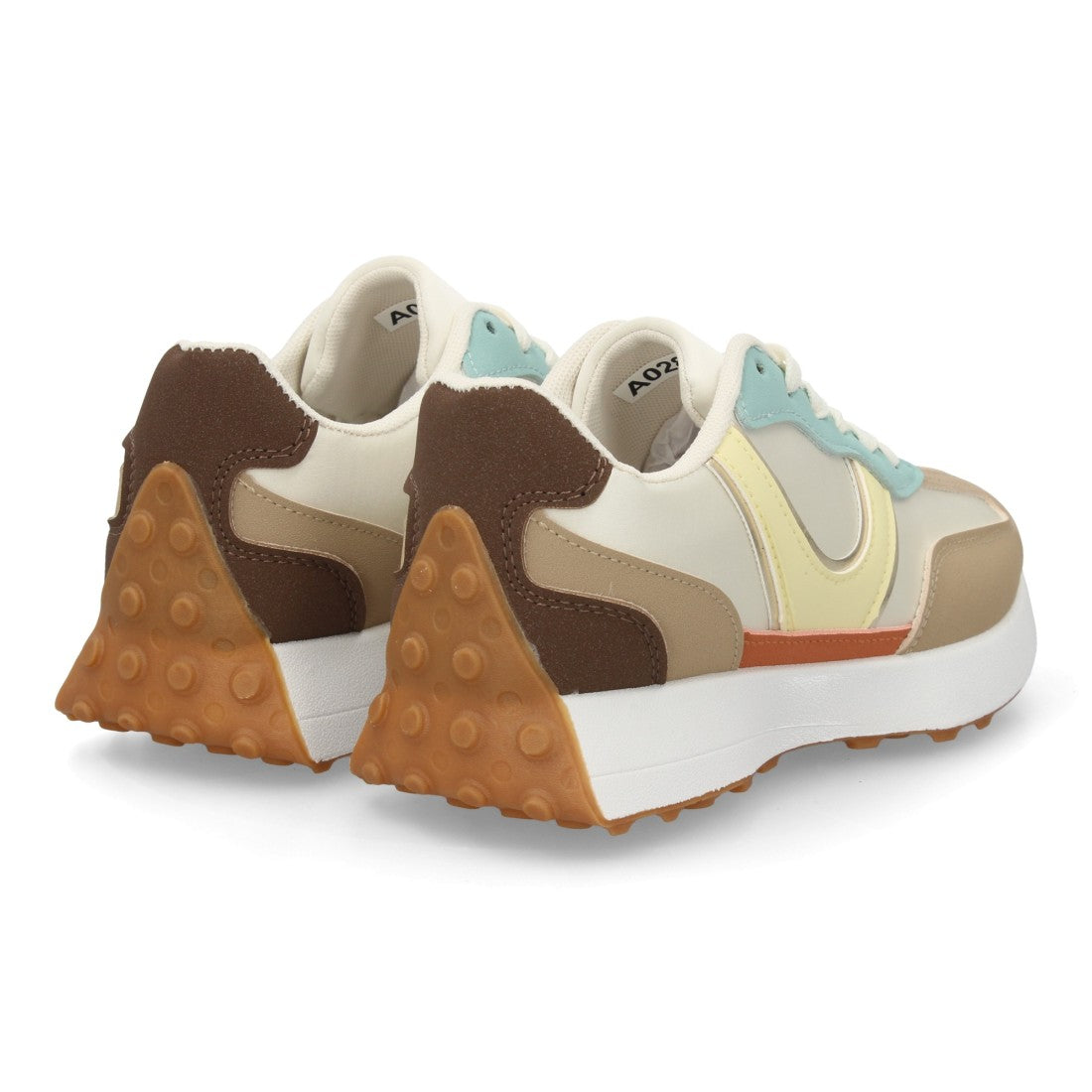 zapatilla deportiva kaki mujer multitextura