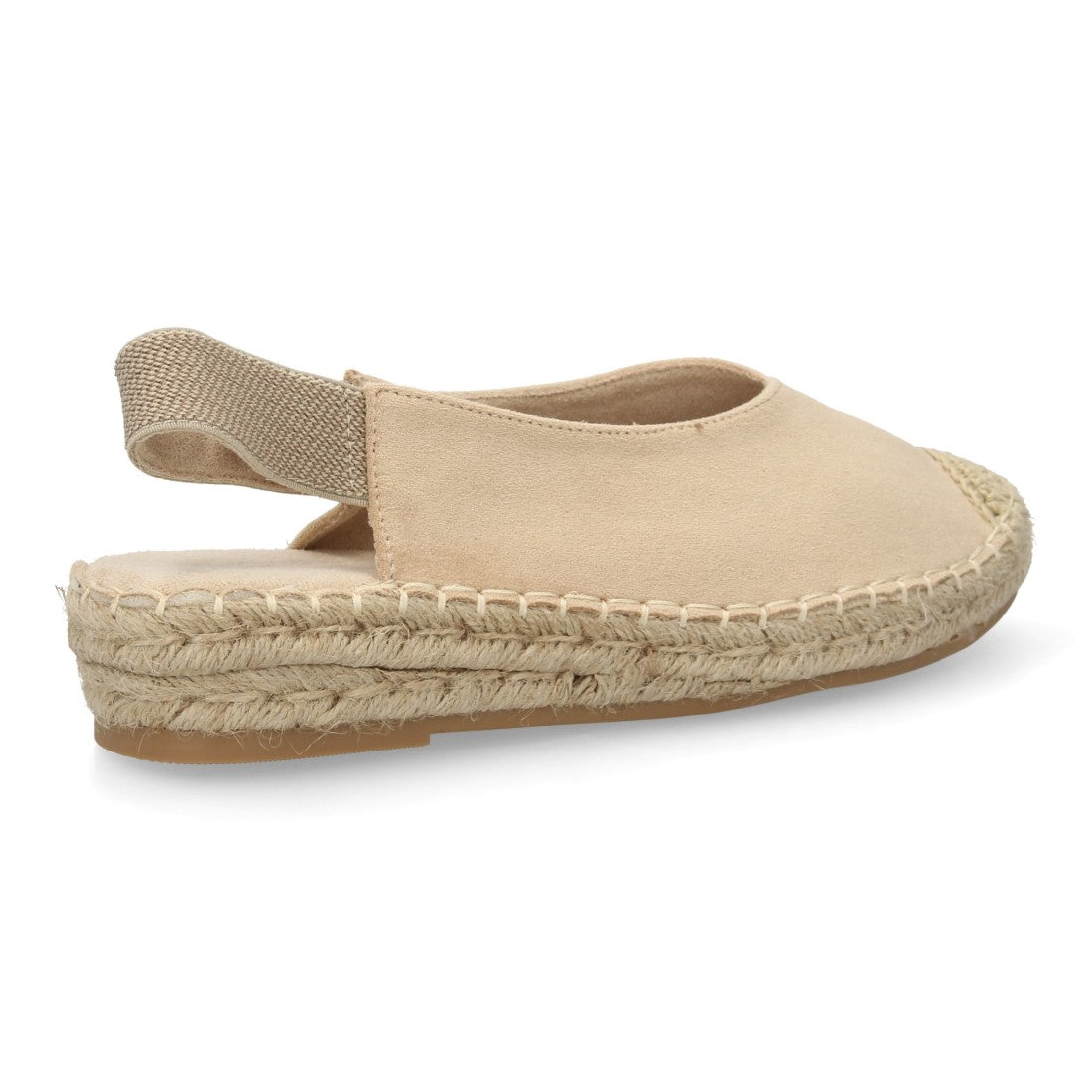 Alpargata plana mujer beige suela yute elástico estilo natural