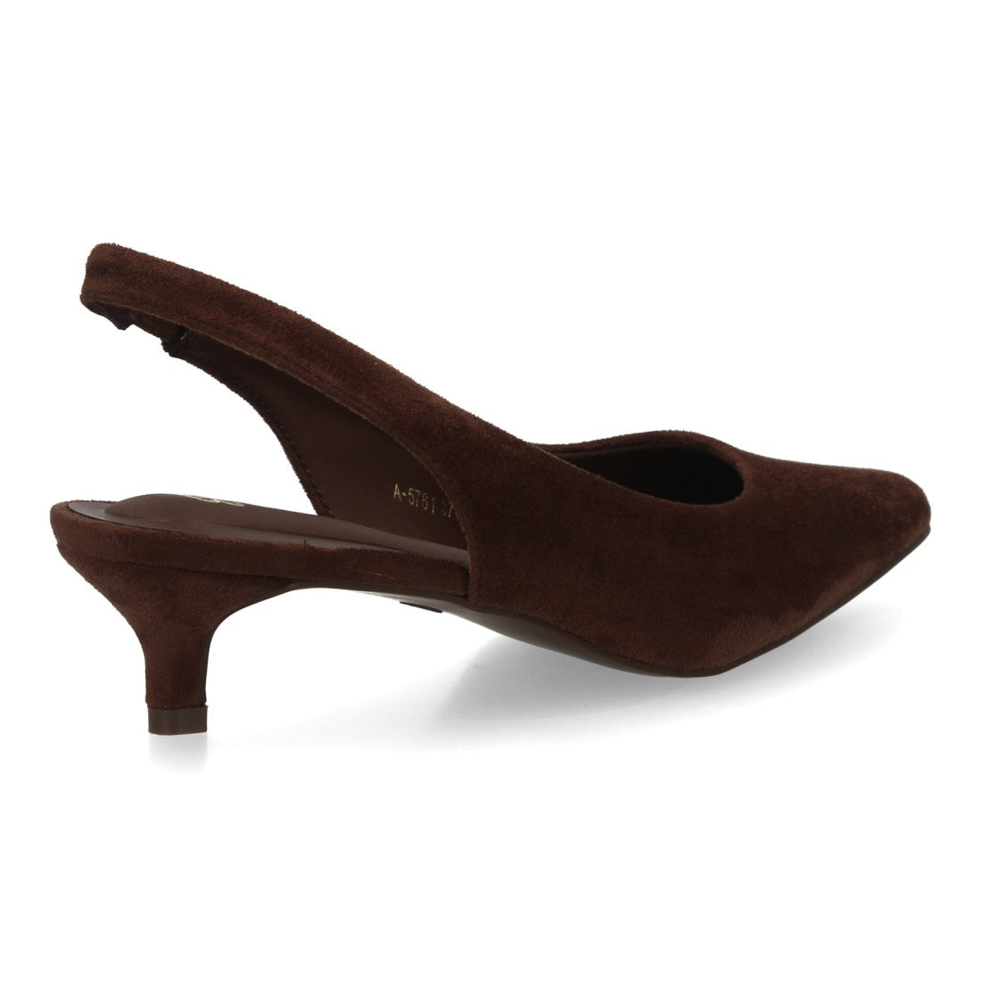 zapato slingback cafe tacon bajo mujer
