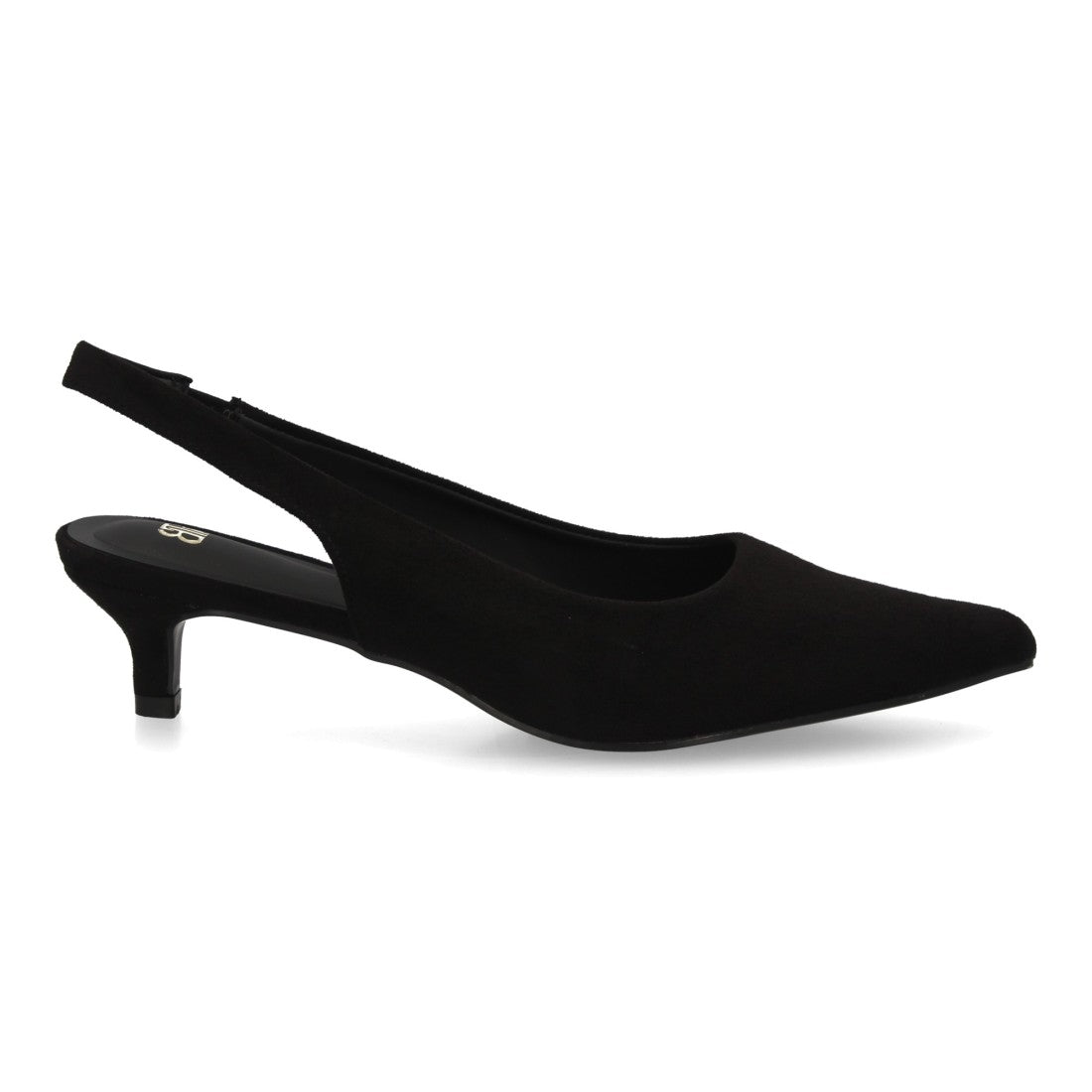 zapato slingback negro tacon bajo mujer