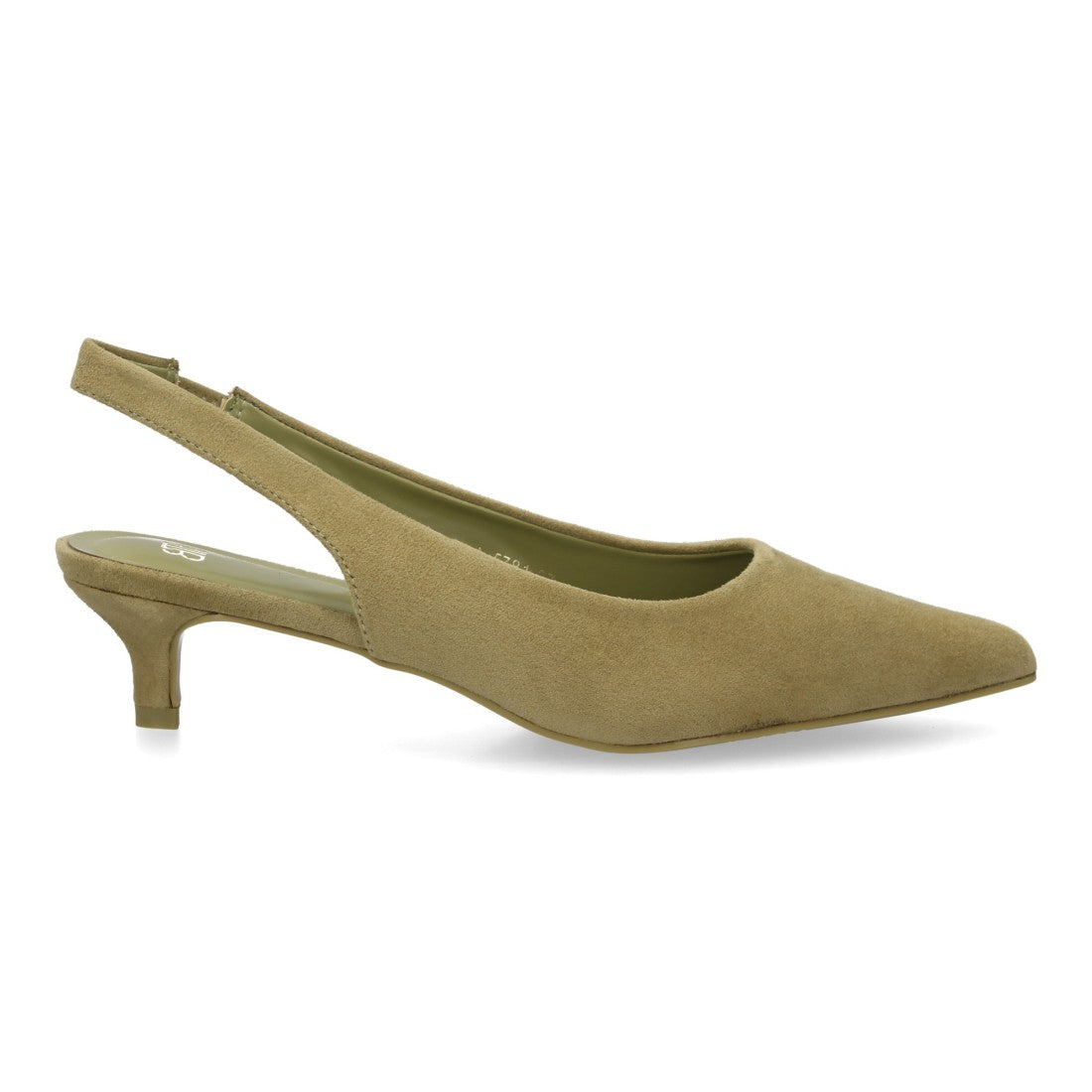 zapato slingback verde tacon bajo mujer