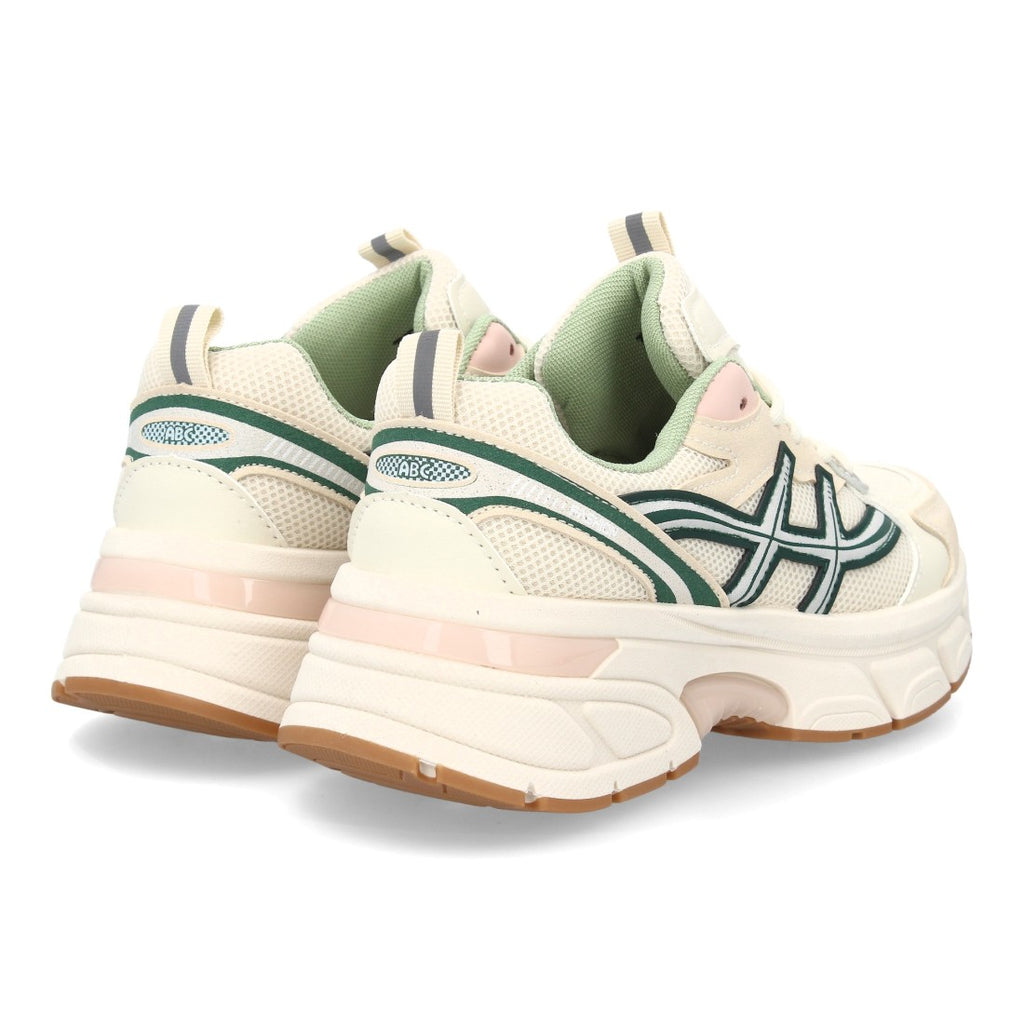 Zapatillas Deportivas Estilizadas Con Plataforma Ligera Y Cordones Para Mujer Color Verde en vista principal para mujer