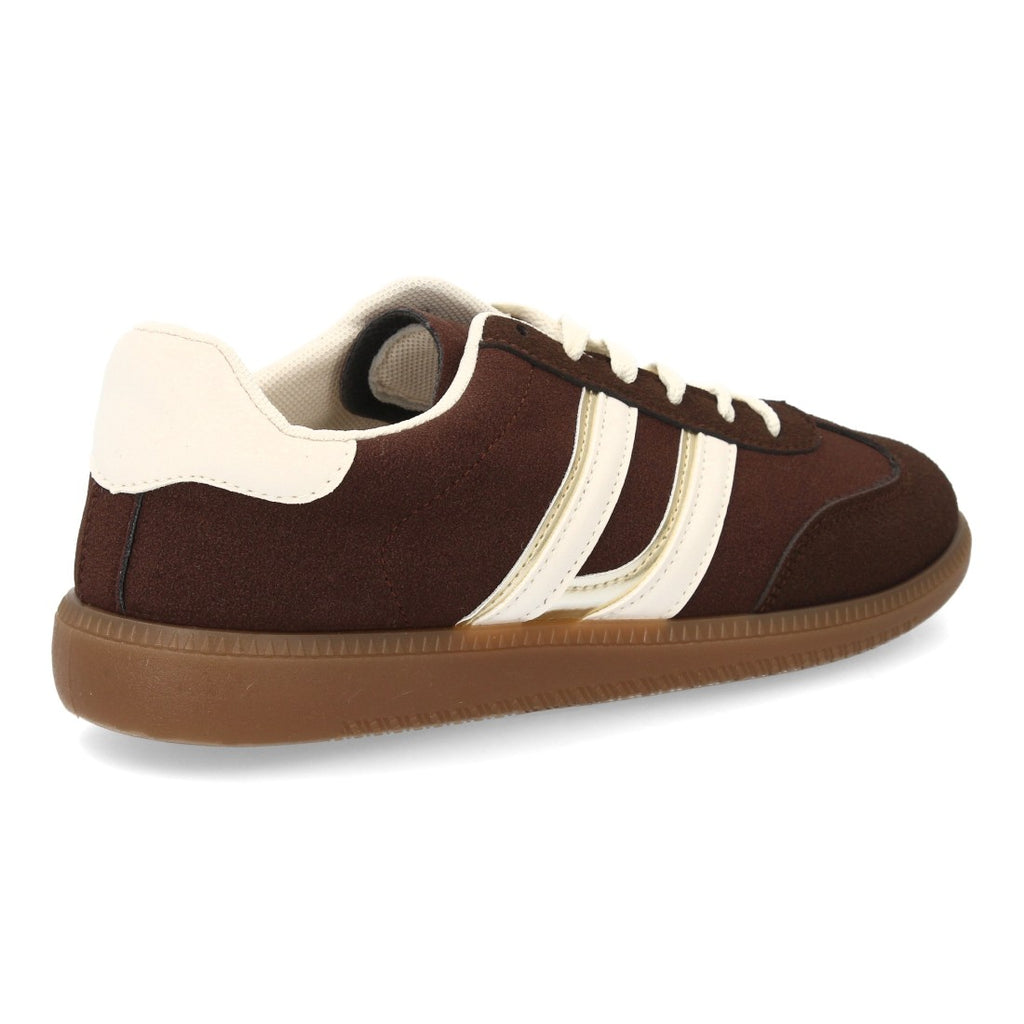 Zapatillas Deportivas Estilizadas Con Plataforma Ligera Y Cordones Para Mujer Color Marron en vista principal para mujer