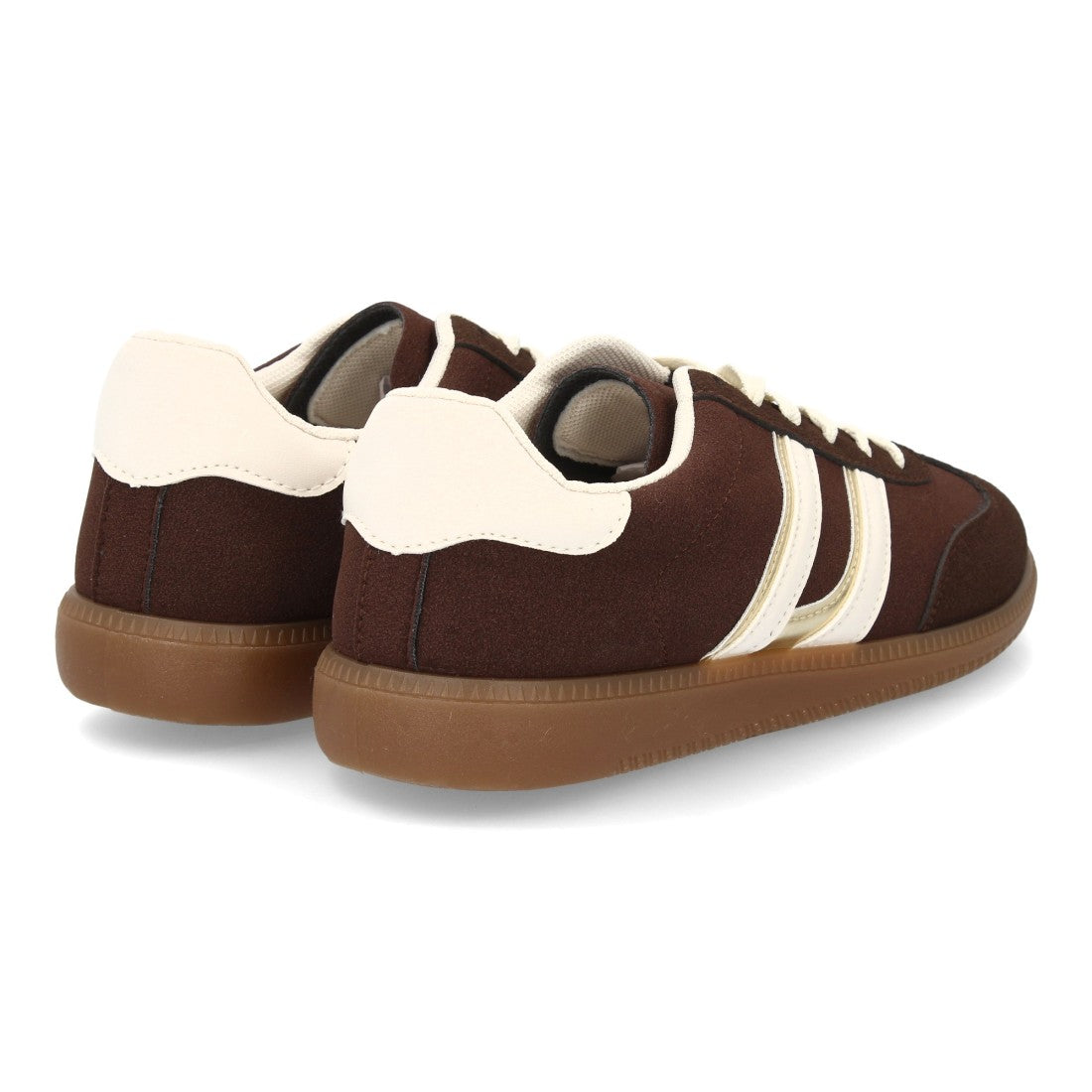 Zapatillas Deportivas Estilizadas Con Plataforma Ligera Y Cordones Para Mujer Color Marron en vista principal para mujer