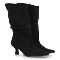 Botas Cowboy De Caña Alta Para Mujer Con Bordados Estilo Western Y Tachuelas Color Negro en vista principal para mujer