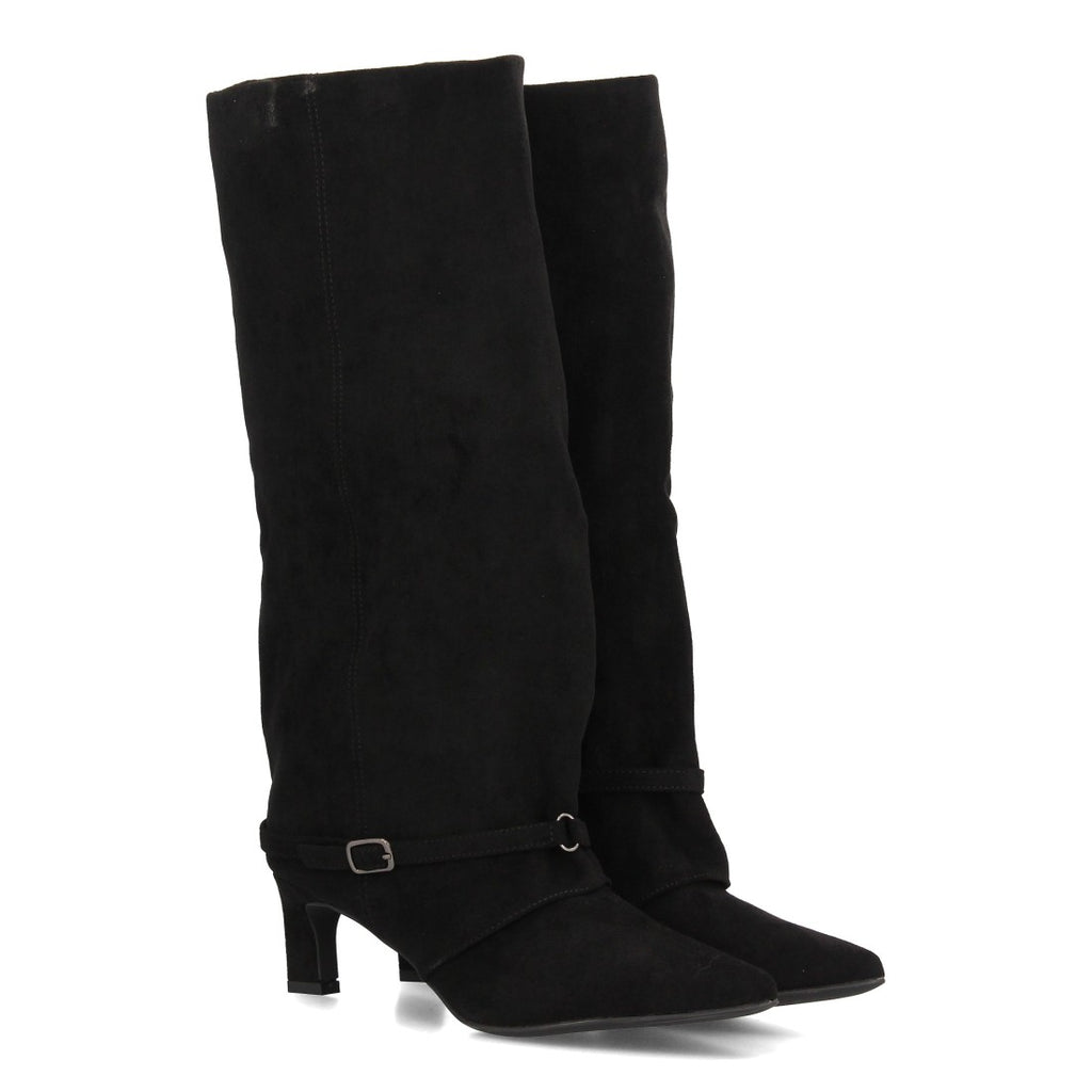 Botas Cowboy De Caña Alta Para Mujer Con Bordados Estilo Western Y Tachuelas Color Negro en vista principal para mujer