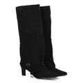 Botas Cowboy De Caña Alta Para Mujer Con Bordados Estilo Western Y Tachuelas Color Negro en vista principal para mujer