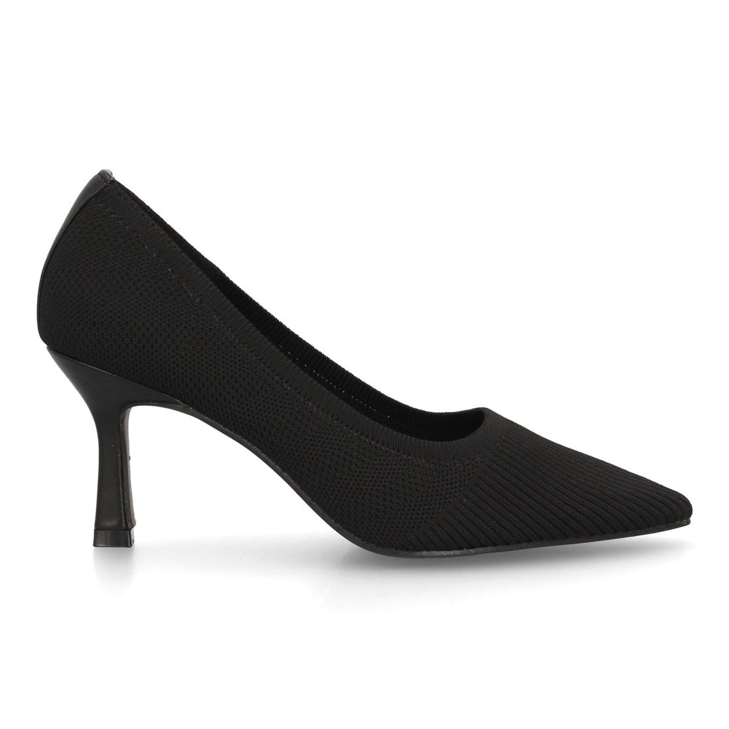 Zapatos De Salón Con Tacón Fino, Punta Afilada Y Adorno Metálico Con Suela De Gel Color Negro en vista principal para mujer