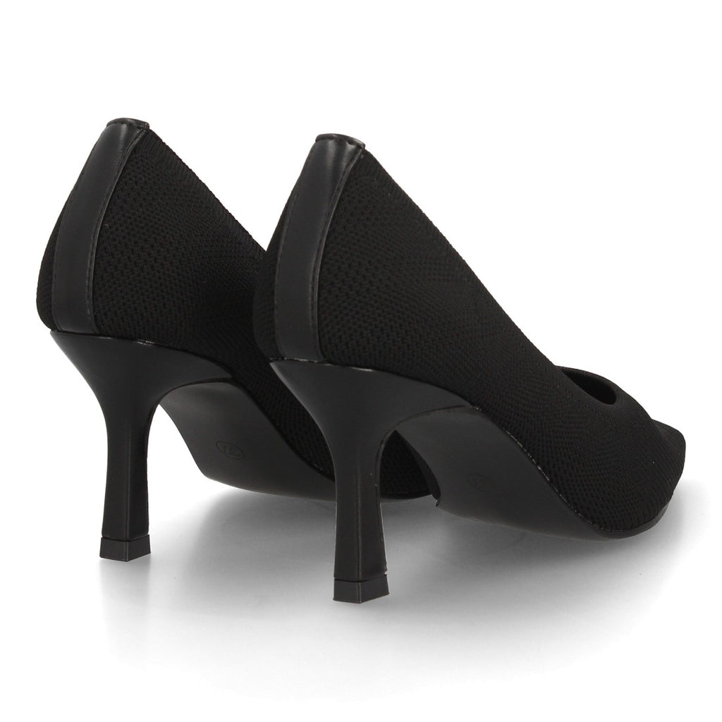 Zapatos De Salón Con Tacón Fino, Punta Afilada Y Adorno Metálico Con Suela De Gel Color Negro en vista principal para mujer