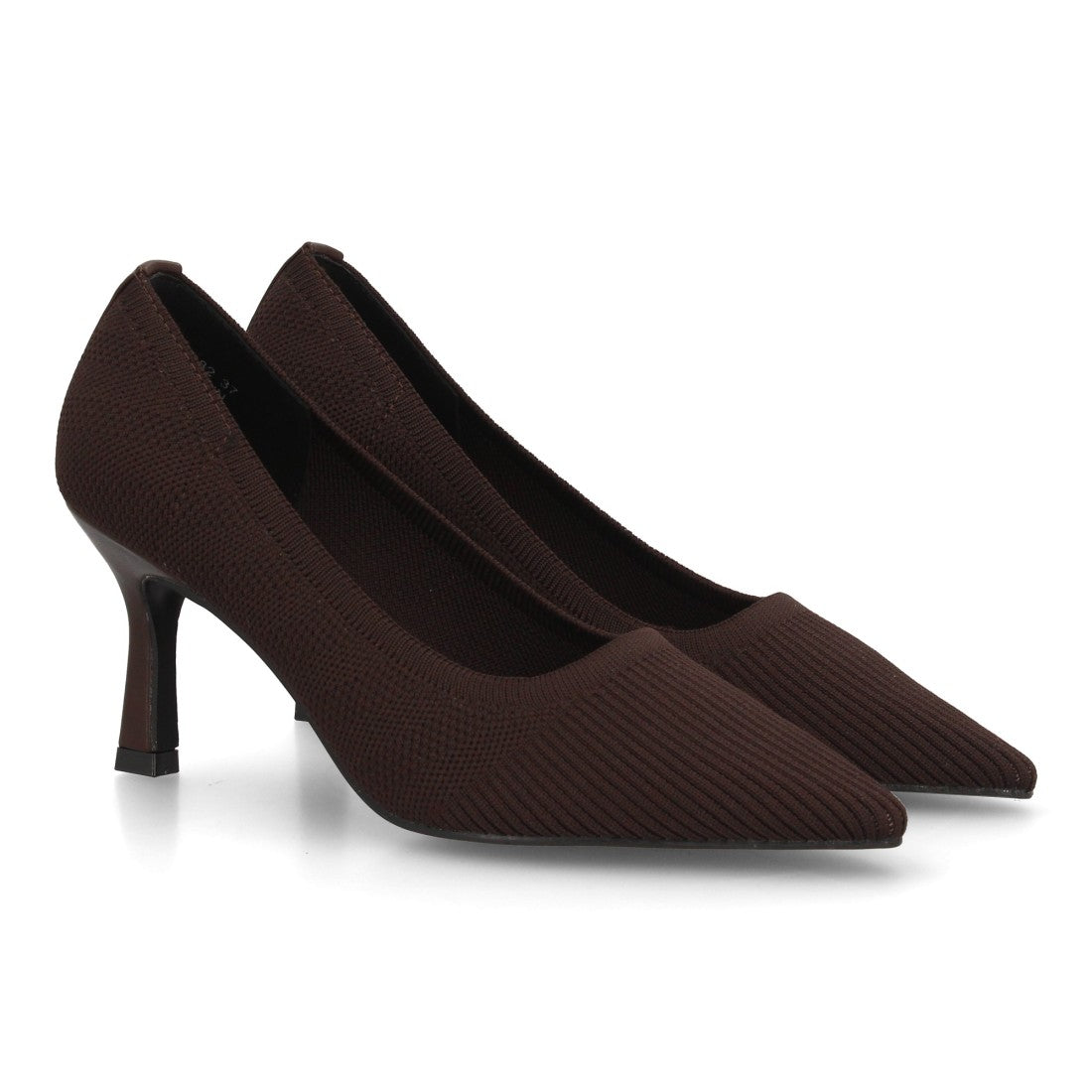 Zapatos De Salón Con Tacón Fino, Punta Afilada Y Adorno Metálico Con Suela De Gel Color Marron en vista principal para mujer