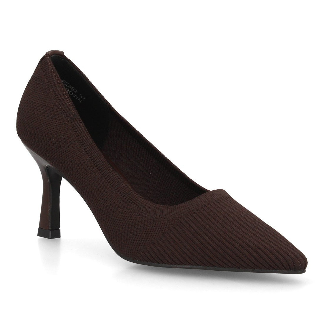 Zapatos De Salón Con Tacón Fino, Punta Afilada Y Adorno Metálico Con Suela De Gel Color Marron en vista principal para mujer