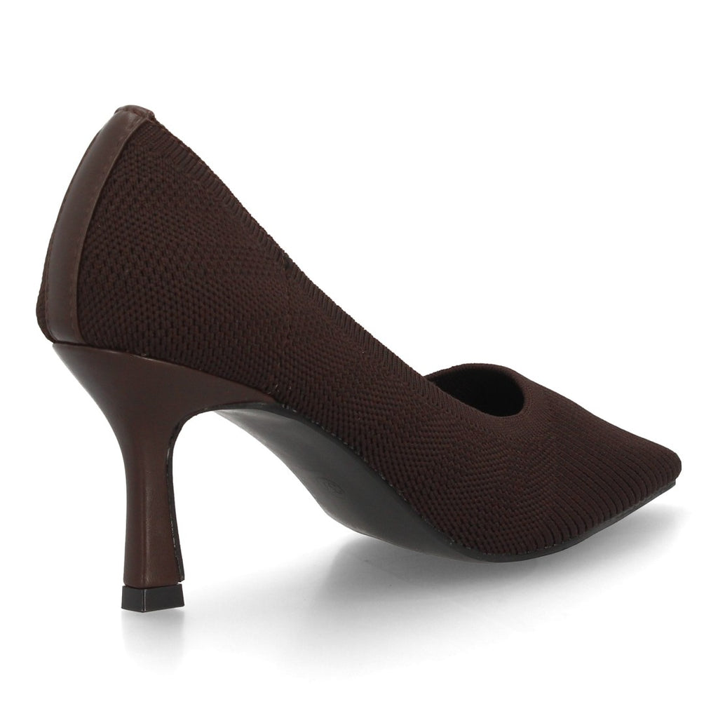 Zapatos De Salón Con Tacón Fino, Punta Afilada Y Adorno Metálico Con Suela De Gel Color Marron en vista principal para mujer