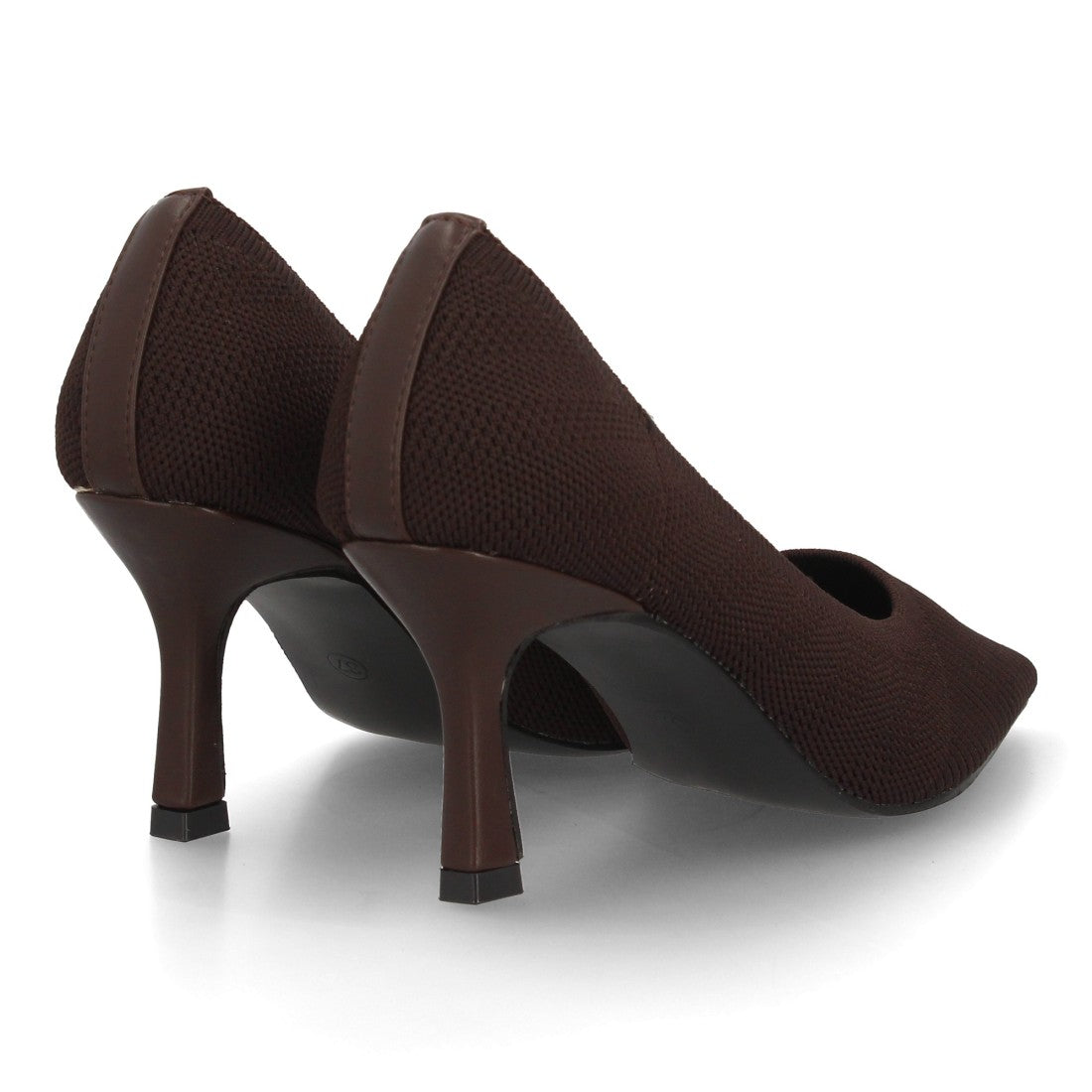 Zapatos De Salón Con Tacón Fino, Punta Afilada Y Adorno Metálico Con Suela De Gel Color Marron en vista principal para mujer