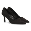 Zapatos De Salón Con Tacón Fino, Punta Afilada Y Adorno Metálico Con Suela De Gel Color Negro en vista principal para mujer