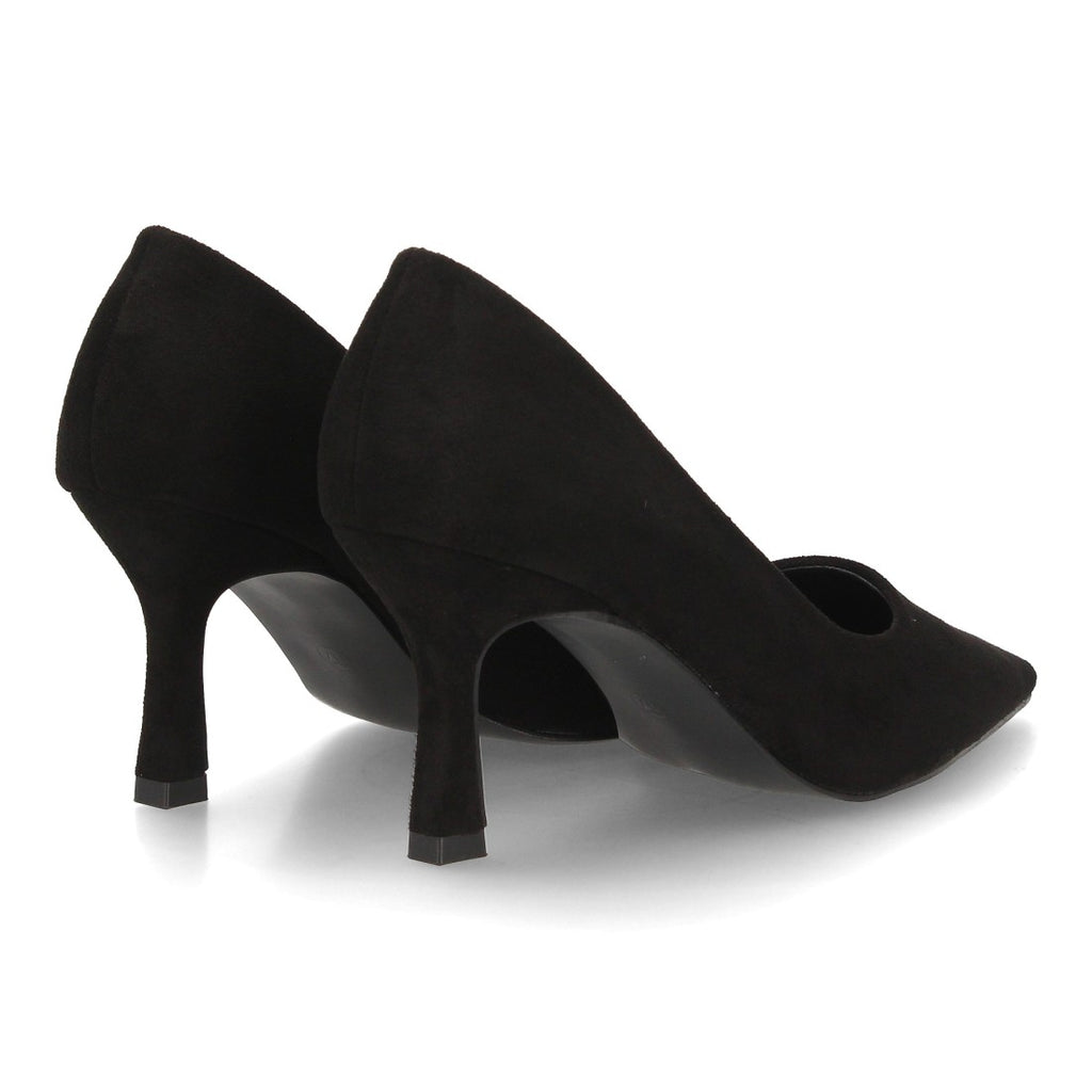 Zapatos De Salón Con Tacón Fino, Punta Afilada Y Adorno Metálico Con Suela De Gel Color Negro en vista principal para mujer